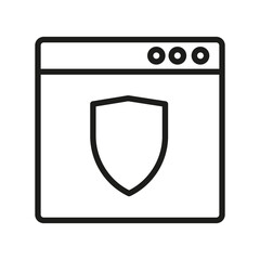 Website Outline Vector Icon. Illustration Of A Stroke Vector On A White Background. For App And Website