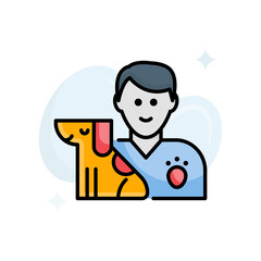 Veterinary Vector filled outline Icon Design illustration. Veterinary Symbol on White background EPS 10 File