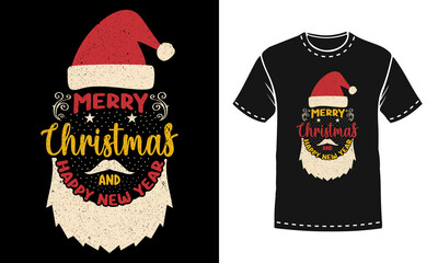 Merry Christmas and happy new year Christmas t-shirt design