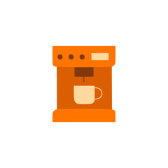 Coffee machine icon in color icon, isolated on white background 