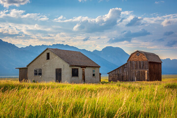 Houses of Mormon Row at Summer, Grand Teton National Park