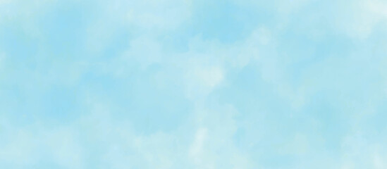 Watercolor background illustration. Blue sky color. beautiful nature in the morning. for backdrop decorative and wallpaper design. The perfect sky background.