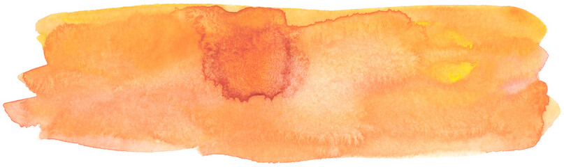 Fototapeta premium Orange spot watercolor background element
