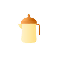 hot pot coffee icon in gradient color, isolated on white 
