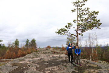 Two brothers on Mount Hiidenvuori