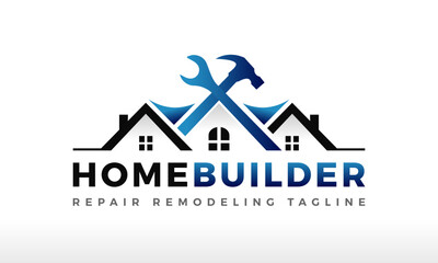 Home House Builders Repair Remodeling Logo Design Vector Icon Illustrations.