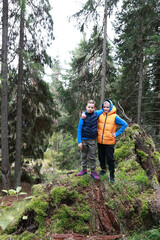 Children at foot of Mount Hiidenvuori