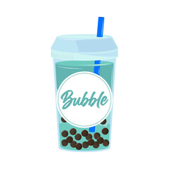 milk tea with bubbles