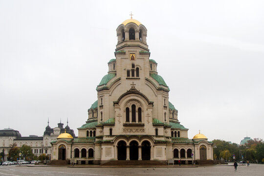Catedral de Alejandro Nevski o Aleksandr Nevski Cathedral en la ciudad de Sofia en el pais de Bulgaria