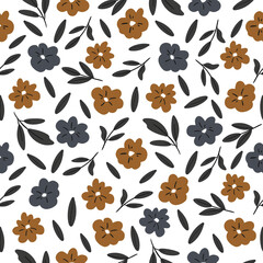 Seamless patterns in floral style.Vector illustration