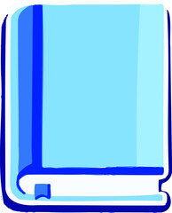 Book symbol icon vector blue blue reading. Vector illustration