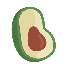 fresh avocado half