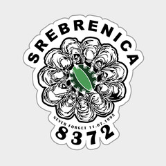 "Flower of Srebrenica" Eleven crying woman, is as a symbol of remembrance of the victims of the Srebrenica genocide. July 11, 1995.