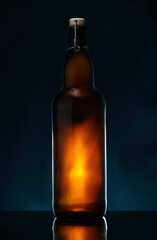 blank vintage beer bottle