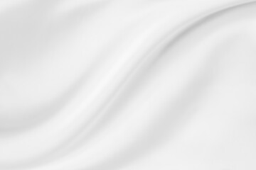 Fototapeta premium Abstract white fabric with soft wave texture background