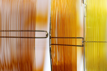 capillary columns of different lengths for gas chromatographic analysis. equipment for analytical chemistry in the laboratory.