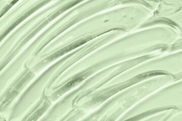 Obraz premium Cosmetic stain. Gel texture. Hand sanitizer, alcohol gel. Cosmetic transparent liquid cream stain. Transparent close-up skin care product