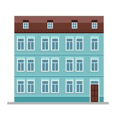 vector illustration blue modern house building