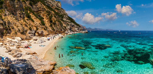 Cala Mariolu beach in Sardinia. Cala Mariolu famous beach. Italy Sardinia Nuoro province National...