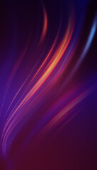 Naklejka premium Dark abstract futuristic background. Digital explosion, ultraviolet neon glow, blurred geometric lines.