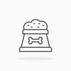 Pet Food icon. Editable Stroke and pixel perfect. Outline style. Vector illustration. Enjoy this icon for your project.
