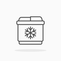 Freezer icon. Editable Stroke and pixel perfect. Outline style. Vector illustration. Enjoy this icon for your project.