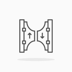 Entrance icon. Editable Stroke and pixel perfect. Outline style. Vector illustration. Enjoy this icon for your project.