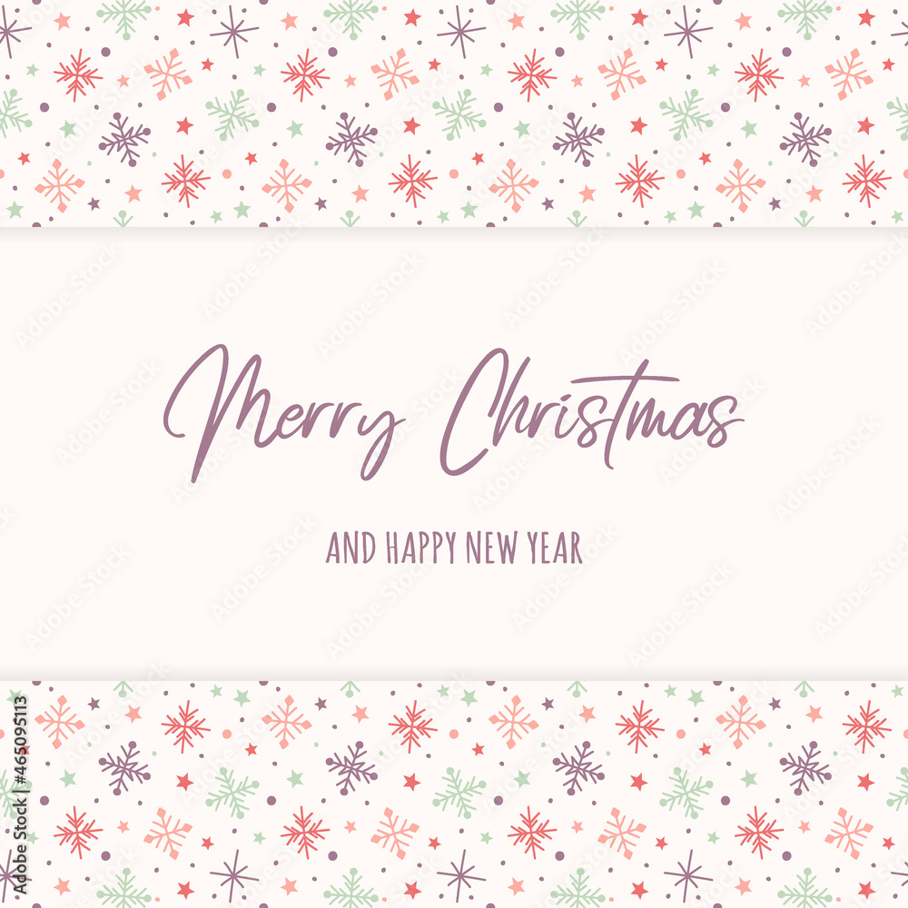 Canvas Prints chritmas card with snowflakes. vector