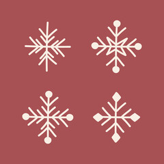 Set of Christmas snowflakes. Vector