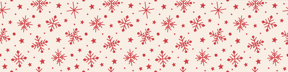 Christmas pattern with snowflakes. Wallpaper concept. Banner. Vector