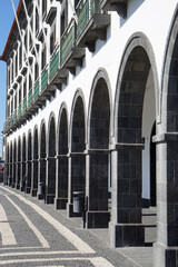 modern archway architecture in ponta delgada