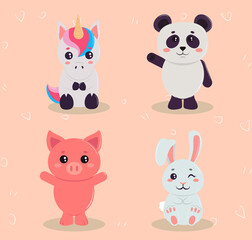 kawaii animals cartoon