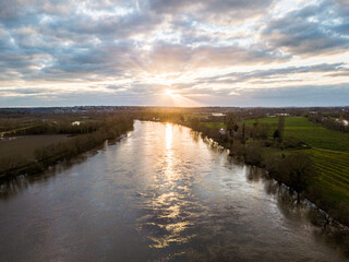 Coucher de soleil sur la Loire