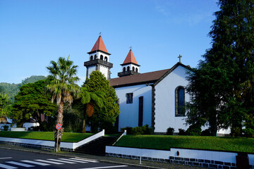 Fototapeta na wymiar church on the azores island sao miguel