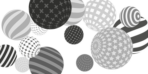 Retro 3d illustration abstract balls, great design for any purposes.