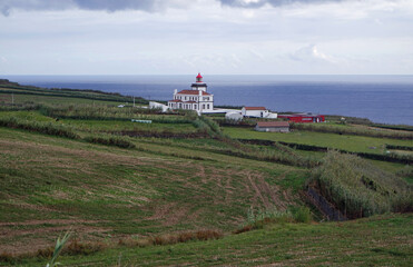 Fototapeta na wymiar lighthouse on the azores islands