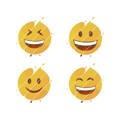 Slice emoticon smiley icon design collection 01