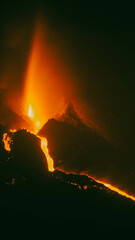 Proceso eruptivo del volcán de Cumbre Vieja en la isla de La Palma. Islas Canarias.