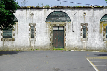 Fototapeta na wymiar traditional housese on the azores islands