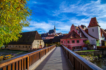 Czech krumlov in autumn.