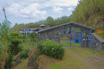 Fototapeta na wymiar building on the azores island sao miguel