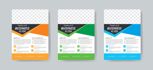 Business flyer template vector design, Flyer Template Geometric shape used for business layout design Template 