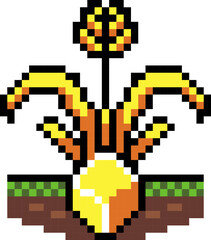 Fototapeta premium yield farming pixel icon