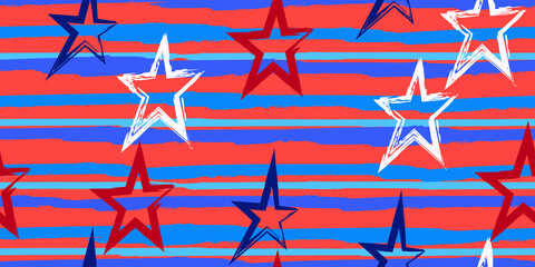 Wallpaper wrapping paper textile print. Creative stylish background. Brush stroke vector illustration. Seamless pattern.