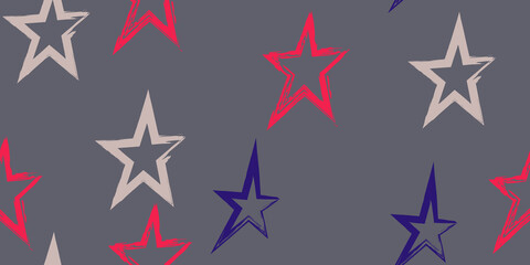 Wallpaper wrapping paper textile print. Creative stylish background. Brush stroke vector illustration. Seamless pattern.