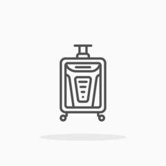 Luggage icon. Editable Stroke and pixel perfect. Outline style. Vector illustration. Enjoy this icon for your project.