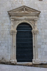 Church of Annunciation was built in 1534. Church of the Annunciation - example of the transitional Gothic and Renaissance style. Dubrovnik, Croatia.