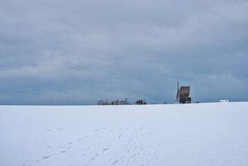Windmühle Schnee Winterlandschaft