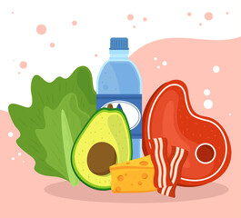 proteins and vegetables icons