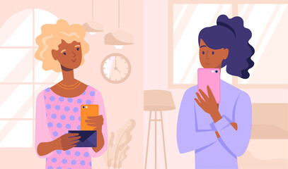 Person texting messenger